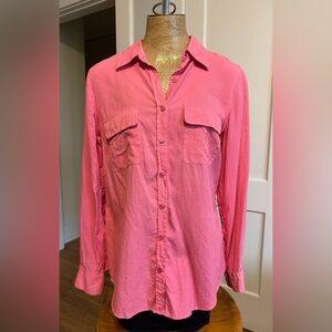 Nexx Pink Silk Button Down Shirt